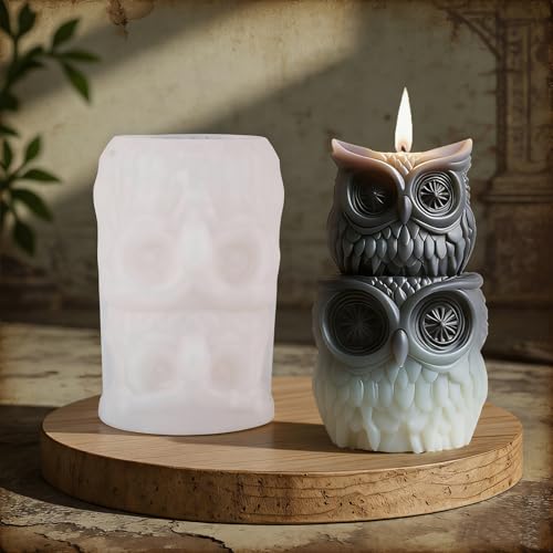 YRIHJIXQ Owl Silicone Mold Candle Mold for Candle Marking Animal