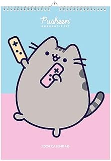 Grupo Erik Pusheen A3 Wall Calendar 2024 | 11.7 x 16.5 inches - 29.7 x 42 cm | 12 Month Planner | A3 Calendar 2024 | Family Planner Calendar 2024 | Pusheen Calendar 2024 | Pusheen Gifts