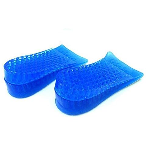 Topwon 1.8'' Two Layers Height Increase Taller Shoe Gel Insole Blue Cover