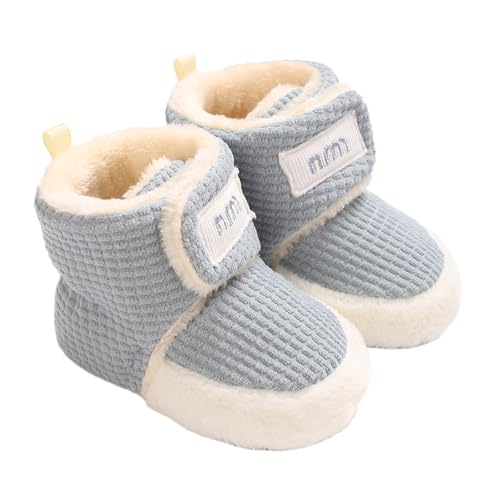 TMEOG Krabbelschuhe Baby Winterschuh Outdoor Fleece Boots Rutschfest Warme...