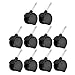 M METERXITY 10 Pack Swivel Casters - 360 Degree Threaded Stem Mount Wear-Resistant Cart Wheels with Brake, Apply to Furniture Workbench Chair (1.5 Inch, Black)