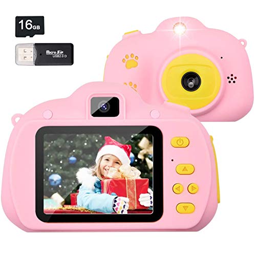 Kinder Kamera für Mädchen Selfie Digitalkamera für Kinder Fotokamera Bester Weihnachten Geburtstag Geschenke Spielzeug für 3 bis 12 Jahre