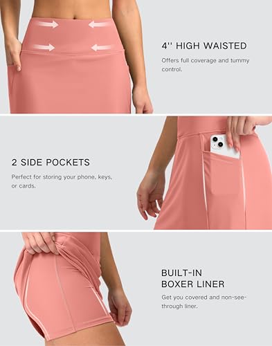 Image of G Gradual Women's 16 inch Swim Skirt with Pockets High Waisted Tummy Control Modest Swimsuit Bathing Suit Bottoms for Women