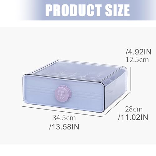 Boîte de rangement à compartiments multiples en PET transparent pour placard - 5
