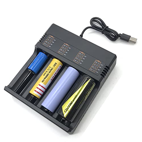 Universal Lithium 18650 Battery Charger for 3.7V Li-ion 18650 26650 18490 17670 17500 22650 21700 20700 18350 16340 RCR123A 14500, AA AAA & C Ni-MH Ni-CD Rechargeable Batteries
