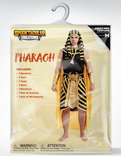 Spooktacular Creations Costume de roi pharaon pour homme adulte - Costume de roi égyptien pour Halloween M – vue 8