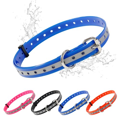 Tairro TPU Waterproof Dog Collar Replacement Strap Easy-Clean Odor-Resistant e Collar Strap Shock Collar Replacement Strap Designed for Daily Training and Evening Walks.