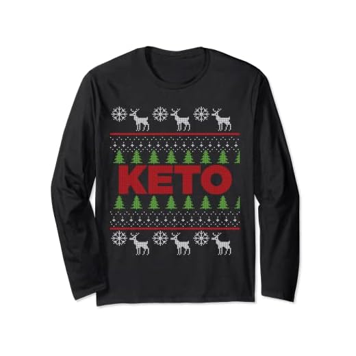 Keto Navidad feo producto Camisa Navidad Regalo Manga Larga