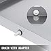 VEVOR 32 x 32 Inch Washing Machine Pan 304 Stainless Steel Heavy Duty Compact Washer Drip Tray with Drain Fitting, Silver