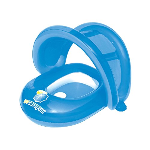 UV CarefulTM 50+ UPF Baby Care Seat (Blue) - Covered Swimming Pool Float