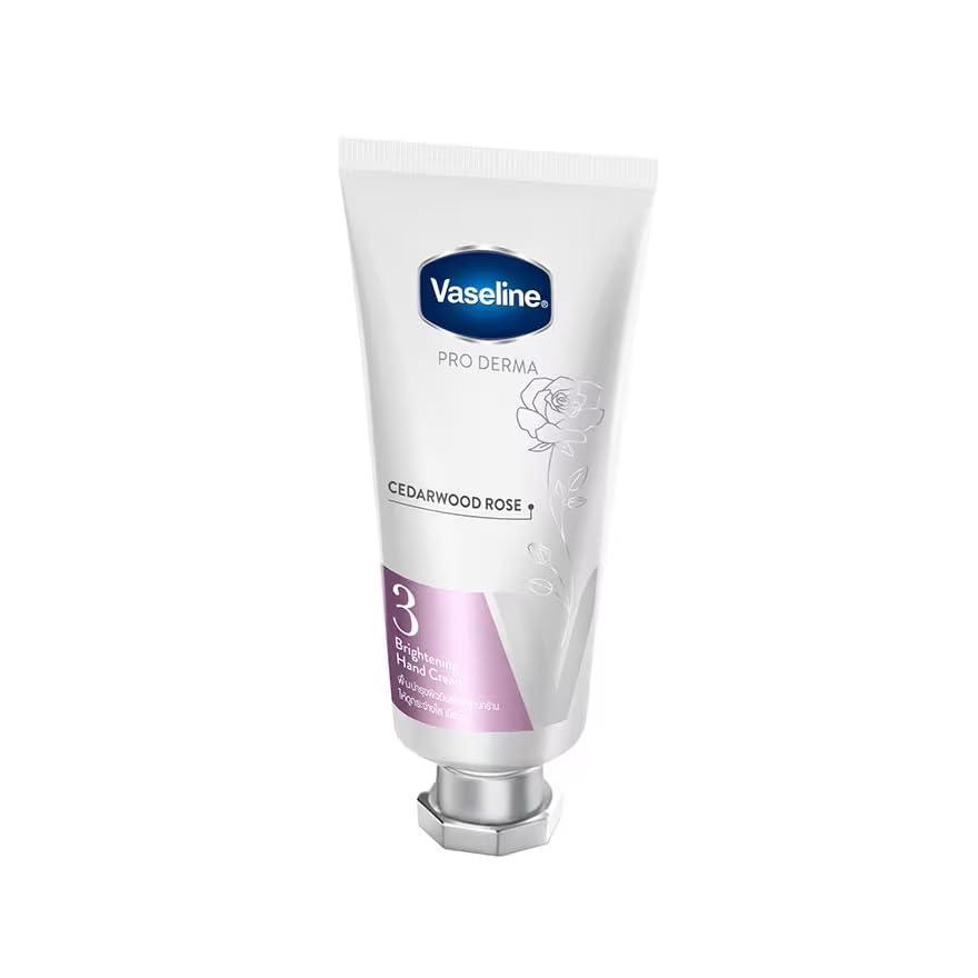 Image of Vaseline Pro Derma Hand Cream 37ml - Cedarwood Rose Brightening, Lightweight Formula with Niacinamide for Soft & Radiant Hands