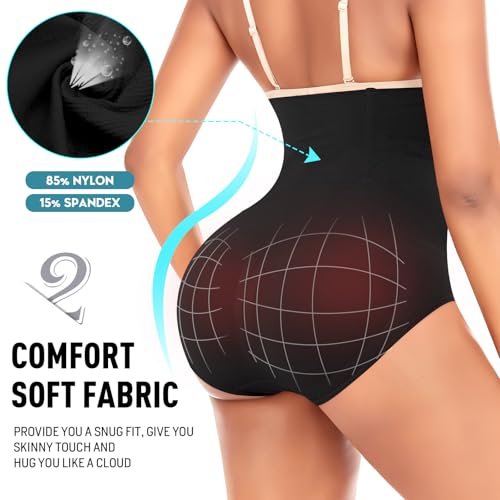 Image of Werena Tummy Control Shapewear Panties for Women High Waist Cincher Shaping Underwear Body Shaper Panty Girdle