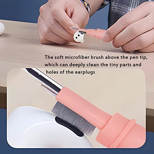 Bluetooth Earbuds Cleaning Pen, Multifunction Airpod Cleaner Kit With Soft Brush For Wireless Earphones Bluetooth Headphones Charging Box Accessories, Computer, Camera And Mobile Phone (Pink) #TOP3