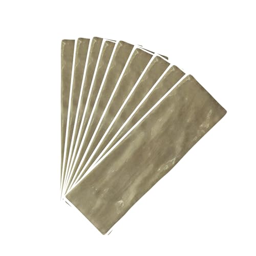 Tenedos 2.5x8 Olive Green Glossy Handmade Look Ceramic Wall Tile