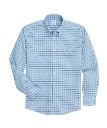 [Brooks Brothers] [ブルックスブラザーズ] ストレッチオックスフォード GFロゴ シーズナルパターン カジュアルシャツ Regular Fit 100227173 ライトブルー M