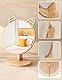 Gwezmxs Kleiner Schminkspiegel Stehend mit Holzrahmen Mädchen für Kinderzimmer & Badezimmer - 17x9.5x23cm