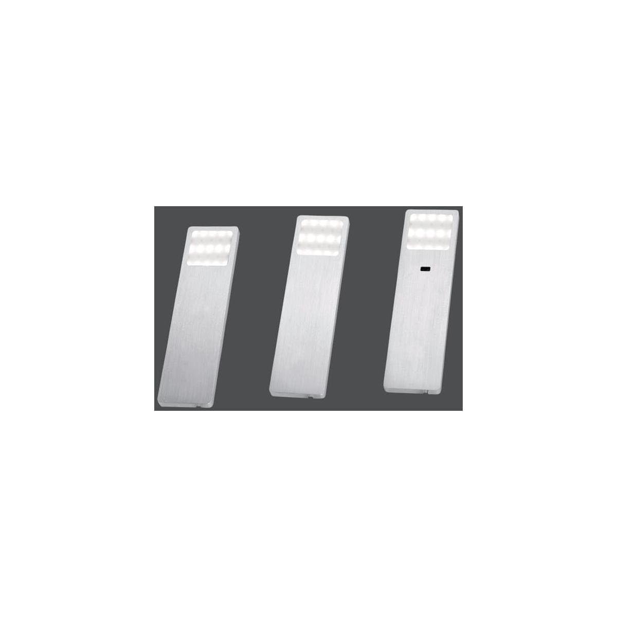 Paul Neuhaus 1120-95-3 HELENA LED-Unterbauleuchte 3er Set Warmweiß | 6W, Aluminium gebürstet