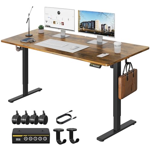 Gamork 63&Quot;X28&Quot; Large Electric Standing Desk Adjustable Height Stand Up