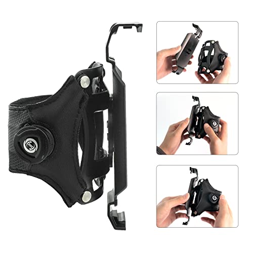 Soporte de Muñeca con Correas Ajustables para Escáner de Códigos de Barras Zebra TC51 TC52 TC56 TC57, Banda Ajustable para Brazo, Estuche Negro SG-TC51-WMADP1-02 miniatura 5