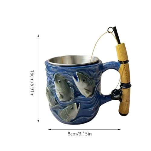 Taza de café de resina con soporte para bebidas novedoso 3