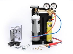 Rothenberger Industrial - Roxy 400 L - Autogenschweißgerät/Hartlöt... - inklusive Gas & Sauerstoffbehälter - 35780