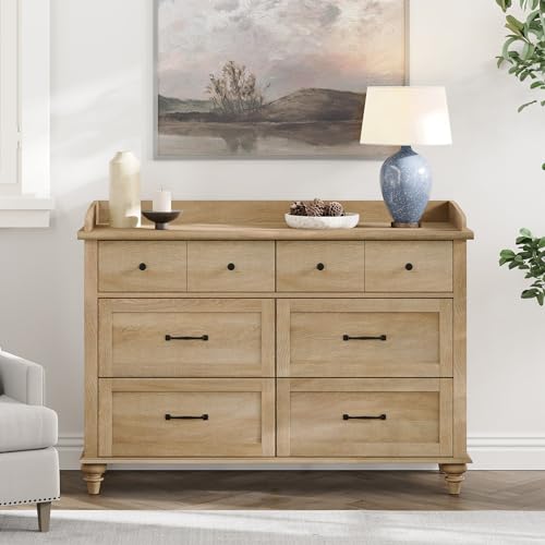 WAMPAT Dresser for Bedroom with 6 Drawers, Kids Dressers with Wide Chest of Drawers, Mid Century...