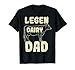 Fathers Day Legen Dairy Dad Funny Cow Farm Papa Daddy Farmer T-Shirt