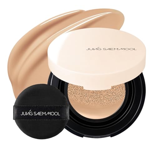 Image of JUNG SAEM MOOL Essential Skin Nuder Cushion | Natural Finish, Buildable Coverage Cushion Foundation by Korean Makeup Artist (Mini, 0.17 Fl Oz), 23N Honey