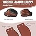 Kzzyiifw Baseball Glove Replacement Ring-Widened Comfortable Thumb Leather Strap for Repair with Glove Locks.Compatible with All Brands.Black，Red ，Tan，Light Blue. (Tan)