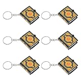 Mini Quran Keychain Islamische Dekoration: 6 Stücke Kleine Quran Buch Koran Anhänger Muslim Schlüsselring Tasche Geldbörse Autoschlüssel Charme Schnalle Weihnachten Urlaub