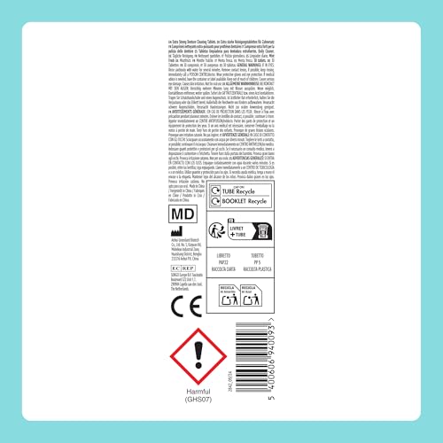 by Amazon Extra Starke Prothesen-Reinigungstabletten – 3 Packungen mit 30 Tabletten, Frische Minze