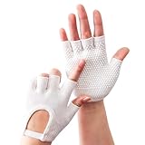 Hontaog Yoga Handschuhe rutschfest Atmungsaktiv für Pilates und Gym - Bequem Schweißabsorption für Damen, Trainingshandschuhe für Damen und Herren, Rutschfester Silikon Gym Gloves Gewichtheben