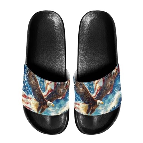 Image of Footwear for Mens Open Toe Athletic Sandals Anti-Slip Sole Slide Sandals Pillow House Flat Shoes Comfortable Slip On Slippers for Indoor & Outdoor