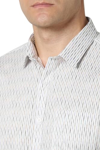 Image of Van Heusen Casual Printed Shirt for Men| Premium Cotton| Full Sleeves| Slim Fit |Breathable Fabric