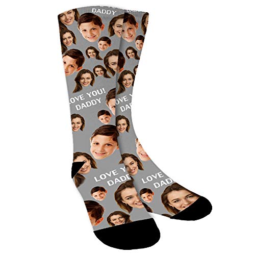 Aolun Face Socks Personalised,Photo Socks,Put Family Photo on Socks for Men,Women
