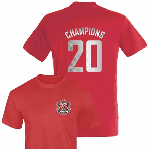 Image of Liverpool Football Shirt Liverpool T Shirt Champions Men Women Kids 1RL Red