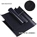 RENOOK Grill Mat Set of 6-100% Non-Stick BBQ Grill Mats, Heavy Duty, Reusable, and Easy to Clean - Works on Electric Grill Gas Charcoal BBQ - 15.75 x 13-Inch, Black