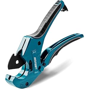 Libraton PVC Pipe Cutter, Up to 2-1/2″, Ratchet Pipe Cutter Heavy-Duty, Pex Cutting Tool for Cutting PEX, PVC, PPR Plastic Hoses and Plumbing Pipe