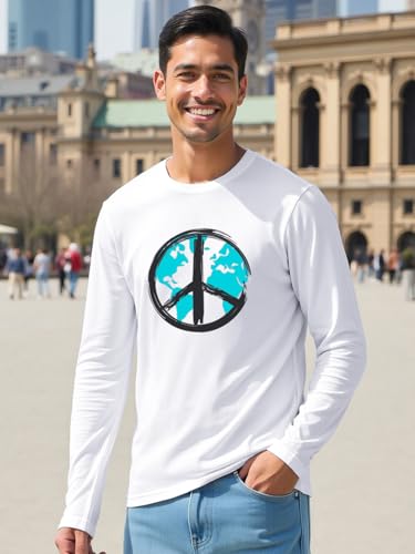 Image of Bewakoof Men's Graphic Printed 100% Cotton T-Shirt - Regular Fit, Round Neck, Full Sleeves