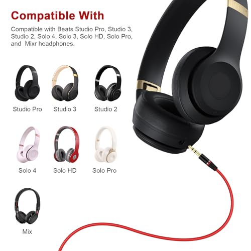 3-Pack Cable Auxiliar 3.5mm para Audífonos Beats 4FT miniatura 2