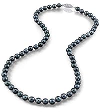 Amazon.com: The Pearl Source 5.5-6.0mm Black Akoya Japanese Pearl
