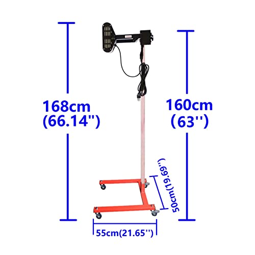 Lampa do suszenia farby, 1050 W Lampa do pieczenia farby na podczerwień Mobile Auto Ogrzewanie Suszarka na podczerwień Lampa Utwardzająca Krótki do budki Spray