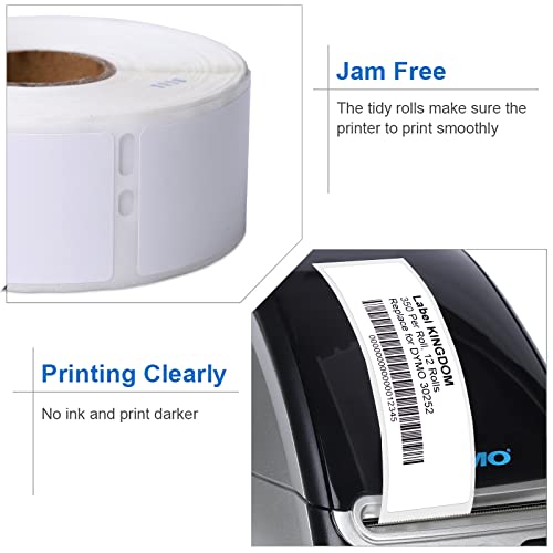 30252 30336 Compatible 1-1/8" X 3-1/2" Thermal Labels Replacement For Dymo 30252 Multipurpose Address Barcode Labels For Dymo Labelwriter 450, 450 Twin Turbo, 4Xl Desktop Printers, 24 Rolls #TOP2