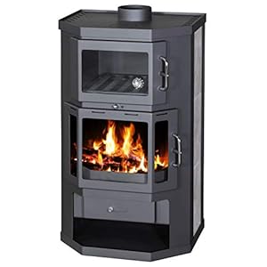 Kaminofen mit Backfach+Herdplatte Victoria Taro F schwarz – 9,51 kW