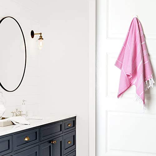 Puskul - Bridesmaid, Bachelorette Party Gifts Turkish Towels - Affordable Pack Of 10: 10 Pieces Peshtemal Towels For Beach, Bath, Gym, Spa, Oversized, Thin,Soft (Pink) #TOP6