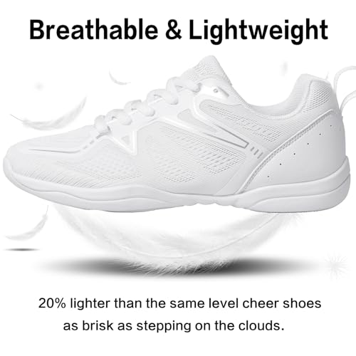 Image of Cheer Shoes Women Cheerleading Dance Shoes Fashion Sneakers Athletic Sport Training Lace Up Shoes for Gilrs