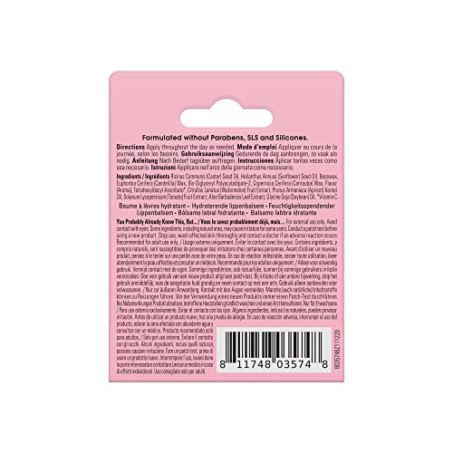 Yes To Watermelon Hydrating Lip Balm, Refreshing Non-Sticky Formula That Restores Dry Cracked Lips & Locks In Moisture, With Apricot Kernel Oil & Antioxidants, Natural & Cruelty Free, 0.15 Oz, 3-Pack #TOP27