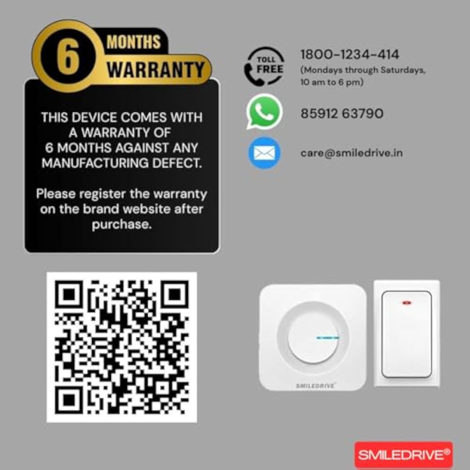 Wireless Long Range Calling Doorbell, 600ft Range
