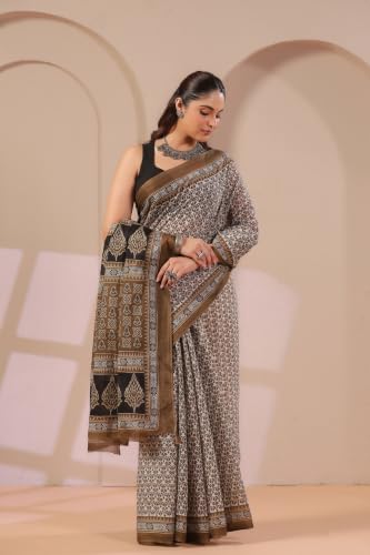 Image of TAMAIRA FASHION Mulmul Pure Cotton Saree For Woman |Office Wear Daily Wear Sarees For Women Without Blouse Piece(Available in 19 Colours)