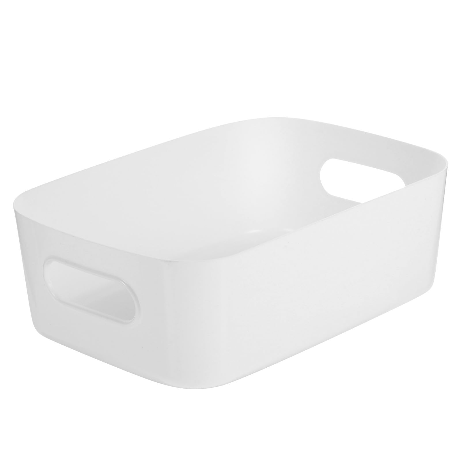HEMOTON Plástico Abs Caja de Almacenamiento Contenedores de Almacenamiento 6 Piezas, de Color Blanco, Organizador Portátil para Escritorio y Dormitorio
